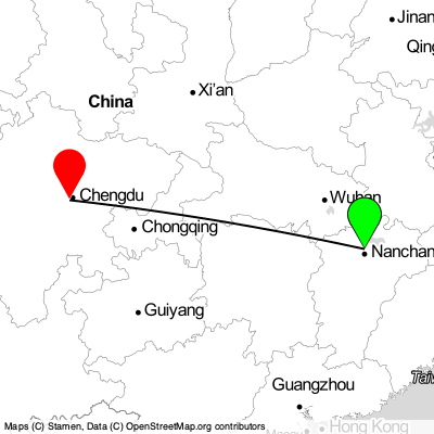 Nanchang (KHN) - Chengdu (CTU) Cheap Flight Tickets Price Calendar 2021