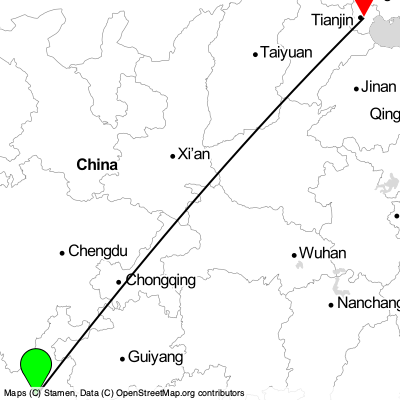 Kunming (KMG) - Tianjin (TSN) Cheap Flight Tickets Price Calendar 2021