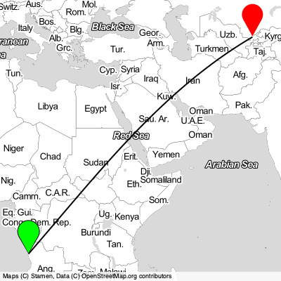 Luanda (LAD) - Tashkent (TAS) Cheap Flight Tickets Price Calendar 2021