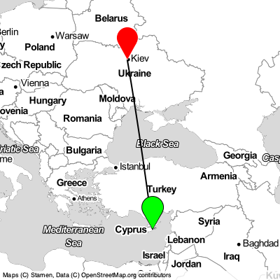 Larnaca (LCA) - Kyiv (IEV) Cheap Flight Tickets Price Calendar 2021