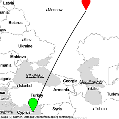 Larnaca (LCA) - Kazan (KZN) Cheap Flight Tickets Price Calendar 2021