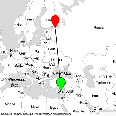 Larnaca (LCA) - St Petersburg (LED) Cheap Flight Tickets Price Calendar 2021
