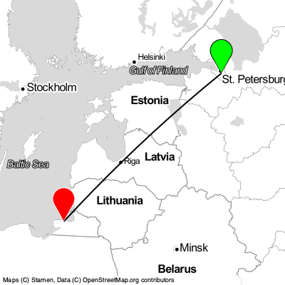 St Petersburg (LED) - Kaliningrad (KGD) Cheap Flight Tickets Price Calendar 2021
