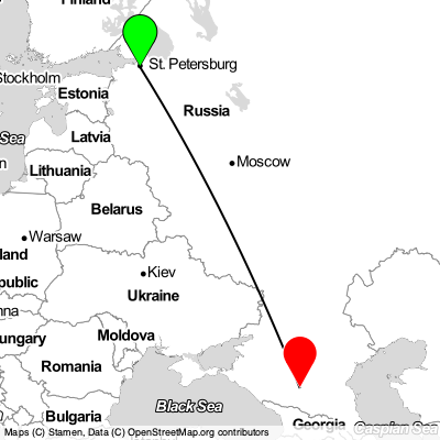 St Petersburg (LED) - Pyatigorsk (MRV) Cheap Flight Tickets Price Calendar 2021