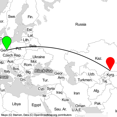 Leipzig (LEJ) - Bishkek (FRU) Cheap Flight Tickets Price Calendar 2021