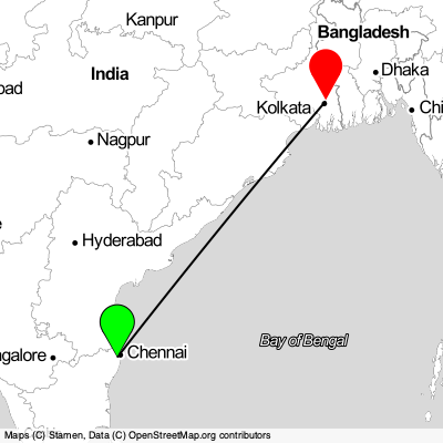 Chennai (MAA) - Kolkata (CCU) Cheap Flight Tickets Price Calendar 2021
