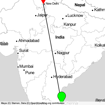 Chennai (MAA) - Gurugram (DEL) Cheap Flight Tickets Price Calendar 2021