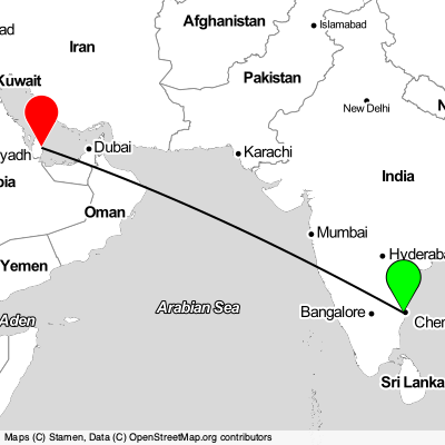 Chennai (MAA) - Doha (DOH) Cheap Flight Tickets Price Calendar 2021
