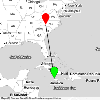 Montego Bay (MBJ) - Charlotte (CLT) Cheap Flight Tickets Price Calendar 2021