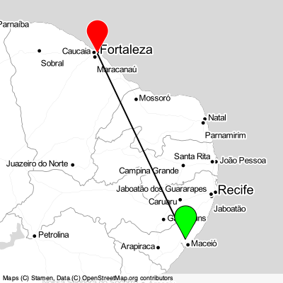 Maceió (MCZ) - Fortaleza (FOR) Cheap Flight Tickets Price Calendar 2021