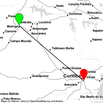 Maringá (MGF) - Curitiba (CWB) Cheap Flight Tickets Price Calendar 2021
