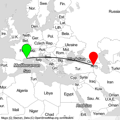 Marseille (MRS) - Yerevan (EVN) Cheap Flight Tickets Price Calendar 2021
