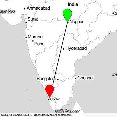 Nagpur (NAG) - Ernakulam (COK) Cheap Flight Tickets Price Calendar 2021