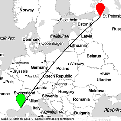 Nice (NCE) - St Petersburg (LED) Cheap Flight Tickets Price Calendar 2021