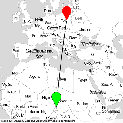 N'Djamena (NDJ) - Warsaw (WAW) Cheap Flight Tickets Price Calendar 2021