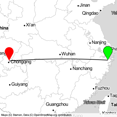 Ningbo (NGB) - Chongqing (CKG) Cheap Flight Tickets Price Calendar 2021