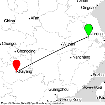 Nanjing (NKG) - Guizhou (KWE) Cheap Flight Tickets Price Calendar 2021