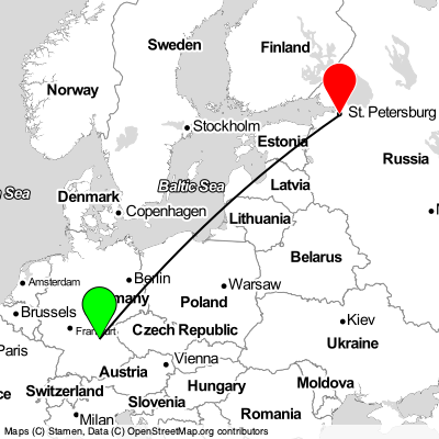 Nuremberg (NUE) - St Petersburg (LED) Cheap Flight Tickets Price Calendar 2021