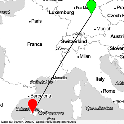 Nuremberg (NUE) - Palma (PMI) Cheap Flight Tickets Price Calendar 2021