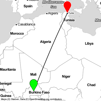 Ouagadougou (OUA) - Ariana (TUN) Cheap Flight Tickets Price Calendar 2021