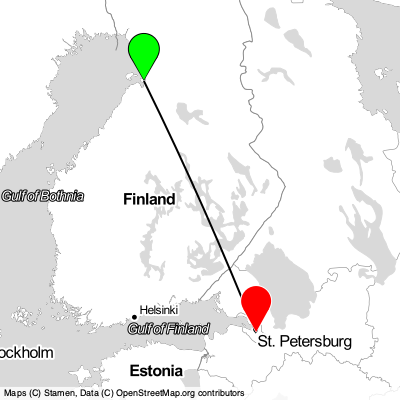 Oulu (OUL) - St Petersburg (LED) Cheap Flight Tickets Price Calendar 2021
