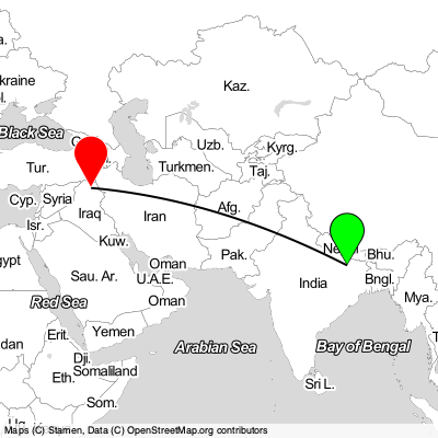 Patna (PAT) - Erbil (EBL) Cheap Flight Tickets Price Calendar 2021