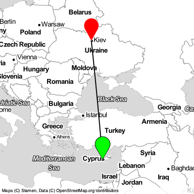 Paphos (PFO) - Kyiv (IEV) Cheap Flight Tickets Price Calendar 2021