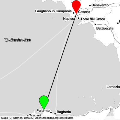 Palermo (PMO) - Naples (NAP) Cheap Flight Tickets Price Calendar 2021