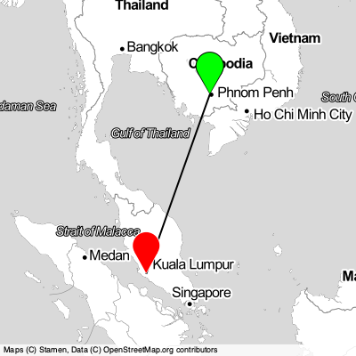 Phnom Penh (PNH) - Nilai (KUL) Cheap Flight Tickets Price Calendar 2021
