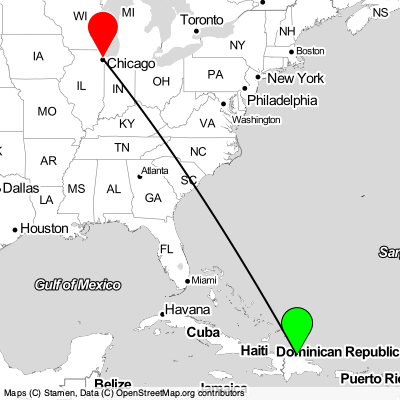 Sosúa (POP) - Chicago (CHI) Cheap Flight Tickets Price Calendar 2021