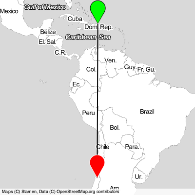 Sosúa (POP) - Santiago (SCL) Cheap Flight Tickets Price Calendar 2021