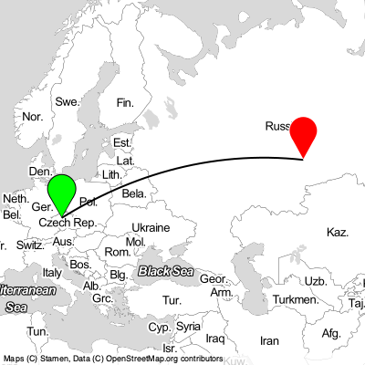 Kladno (PRG) - Yekaterinburg (SVX) Cheap Flight Tickets Price Calendar 2021