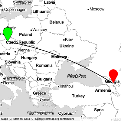 Kladno (PRG) - Didi Lilo (TBS) Cheap Flight Tickets Price Calendar 2021