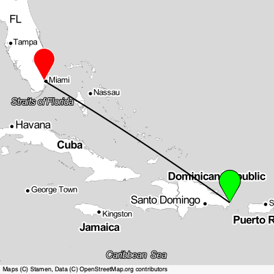 Punta Cana (PUJ) - Hialeah (MIA) Cheap Flight Tickets Price Calendar 2021