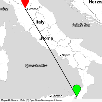Reggio Calabria (REG) - Florence (FLR) Cheap Flight Tickets Price Calendar 2021