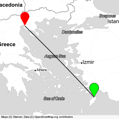 Rhodes (RHO) - Thessaloniki (SKG) Cheap Flight Tickets Price Calendar 2021