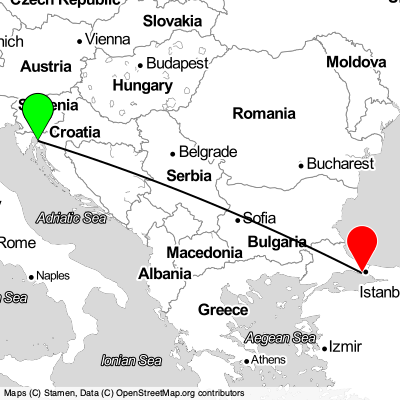 Kraljevica (RJK) - Esenyurt (IST) Cheap Flight Tickets Price Calendar 2021