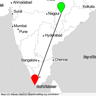 Raipur (RPR) - Thiruvananthapuram (TRV) Cheap Flight Tickets Price Calendar 2021