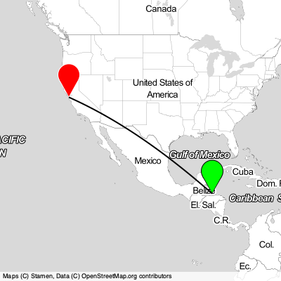 Roatán (RTB) - San Mateo (SFO) Cheap Flight Tickets Price Calendar 2021