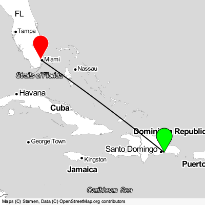 Boca Chica (SDQ) - Hialeah (MIA) Cheap Flight Tickets Price Calendar 2021