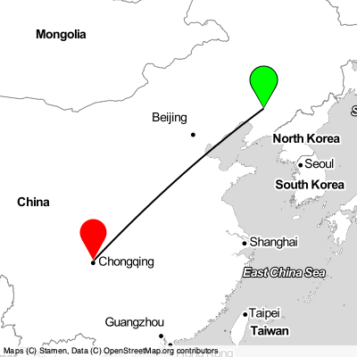 Shenyang (SHE) - Chongqing (CKG) Cheap Flight Tickets Price Calendar 2021