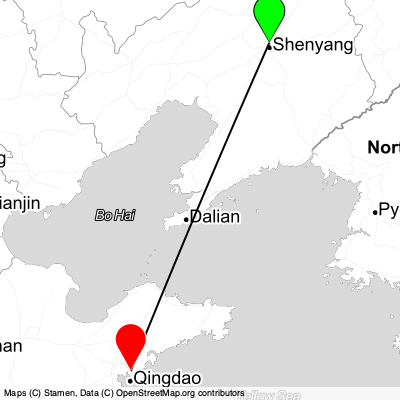 Shenyang (SHE) - Qingdao (TAO) Cheap Flight Tickets Price Calendar 2021