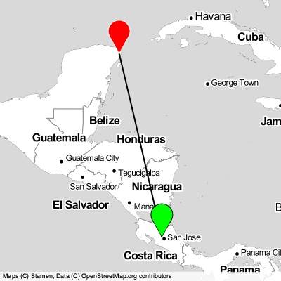 Alajuela (SJO) - Cancún (CUN) Cheap Flight Tickets Price Calendar 2021