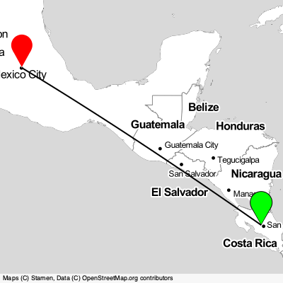 Alajuela (SJO) - Mexico City (MEX) Cheap Flight Tickets Price Calendar 2021