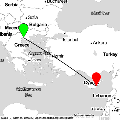 Thessaloniki (SKG) - Larnaca (LCA) Cheap Flight Tickets Price Calendar 2021
