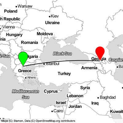 Thessaloniki (SKG) - Didi Lilo (TBS) Cheap Flight Tickets Price Calendar 2021