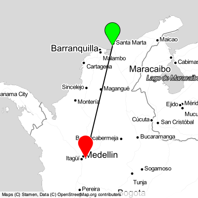 Santa Marta (SMR) - Medellín (MDE) Cheap Flight Tickets Price Calendar 2021