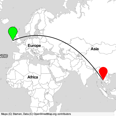 Shannon (SNN) - Samut Prakan (BKK) Cheap Flight Tickets Price Calendar 2021