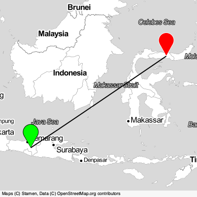 Surakarta (SOC) - Manado (GTO) Cheap Flight Tickets Price Calendar 2021