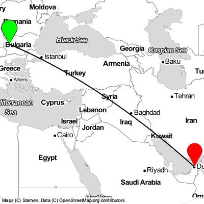 Sofia (SOF) - Dubai (DXB) Cheap Flight Tickets Price Calendar 2021